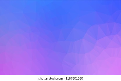 Light Pink, Blue vector shining hexagonal background. A vague abstract illustration with gradient. The template can be used as a background for cell phones.