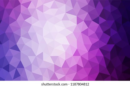 Light Pink, Blue vector shining triangular cover. Colorful illustration in polygonal style with gradient. Textured pattern for your backgrounds.