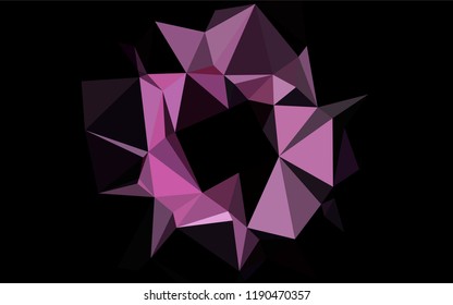 Light Pink, Blue vector shining hexagonal background. Creative illustration in halftone style with gradient. The template can be used as a background for cell phones.