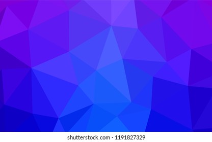 Light Pink, Blue vector shining triangular layout. Creative geometric illustration in Origami style with gradient. Textured pattern for your backgrounds.