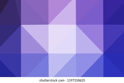 Light Pink, Blue vector shining triangular layout. Geometric illustration in Origami style with gradient.  That pattern can be used as a part of a brand book.