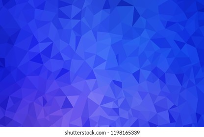 Light Pink, Blue vector shining triangular cover. Glitter abstract illustration with an elegant triangles. Completely new template for your banner.