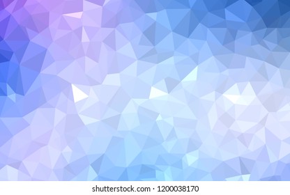 Light Pink, Blue vector shining triangular cover. Shining colorful illustration with triangles. A new texture for your web site.