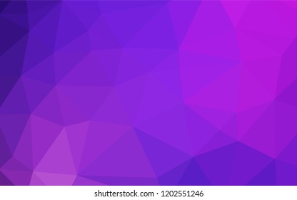 Light Pink, Blue vector shining hexagonal template. A sample with polygonal shapes. Triangular pattern for your business design.