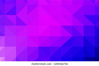 Light Pink, Blue vector shining triangular cover. Elegant bright polygonal illustration with gradient. Template for cell phone's backgrounds.