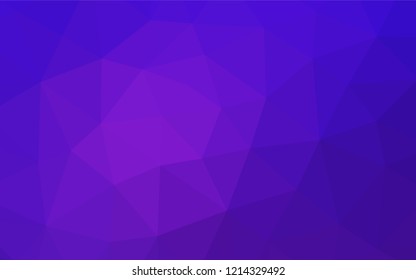 Light Pink, Blue vector shining hexagonal template. A vague abstract illustration with gradient. Triangular pattern for your business design.