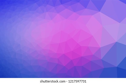 Light Pink, Blue vector shining hexagonal template. Colorful abstract illustration with gradient. A completely new template for your business design.
