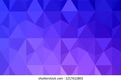 Light Pink, Blue vector shining triangular backdrop. Creative illustration in halftone style with triangles. Completely new template for your banner.