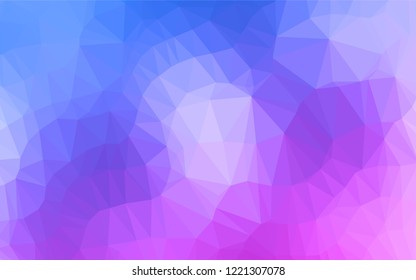 Light Pink, Blue vector shining hexagonal background. Creative illustration in halftone style with gradient. A completely new template for your business design.