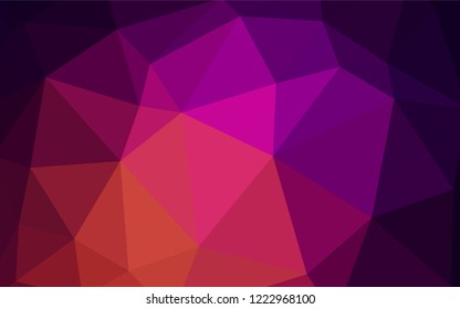 Light Pink, Blue vector shining triangular layout. Geometric illustration in Origami style with gradient.  Brand new style for your business design.