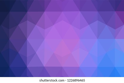 Light Pink, Blue vector shining triangular cover. Colorful abstract illustration with triangles. Best triangular design for your business.