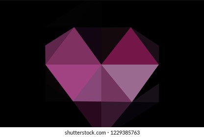 Light Pink, Blue vector shining hexagonal background. Geometric illustration in Origami style with gradient.  The completely new template can be used for your brand book.