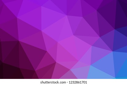 Light Pink, Blue vector shining triangular layout. A sample with polygonal shapes. A new texture for your web site.