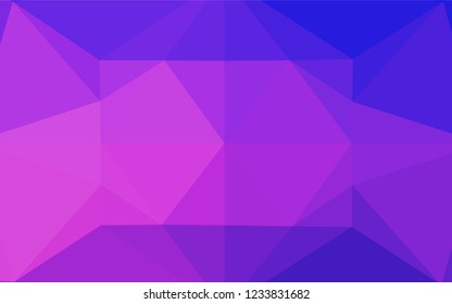 Light Pink, Blue vector shining hexagonal pattern. A completely new color illustration in a vague style. The best triangular design for your business.