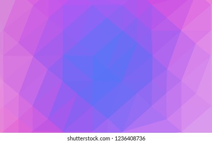 Light Pink, Blue vector shining triangular pattern. Brand new colorful illustration in with gradient. Completely new design for your business.