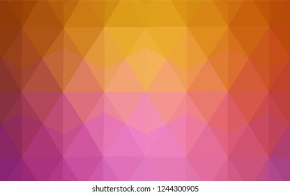 Light Pink, Blue vector shining triangular backdrop. Shining polygonal illustration, which consist of triangles. Textured pattern for your backgrounds.