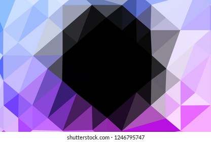 Light Pink, Blue vector shining triangular background. Geometric illustration in Origami style with gradient. The best triangular design for your business.