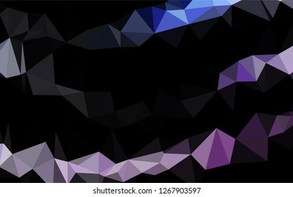 Light Pink, Blue vector shining hexagonal template. Colorful abstract illustration with gradient. Triangular pattern for your business design.