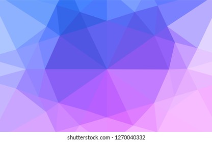 Light Pink, Blue vector shining hexagonal template. A completely new color illustration in a vague style. The completely new template can be used for your brand book.