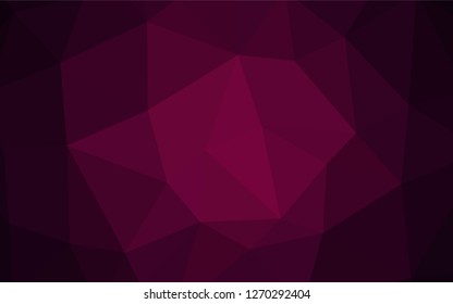Light Pink, Blue vector shining triangular backdrop. Elegant bright polygonal illustration with gradient. Brand new design for your business.