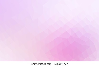 Light Pink, Blue vector shining triangular pattern. Triangular geometric sample with gradient.  Completely new design for your business.