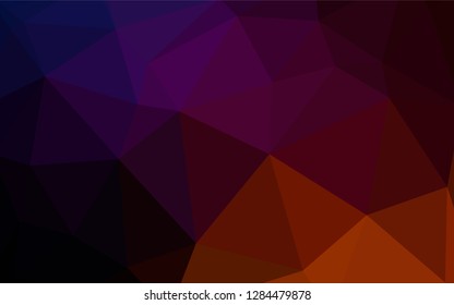 Light Pink, Blue vector shining triangular cover. Polygonal abstract illustration with gradient. Completely new template for your banner.