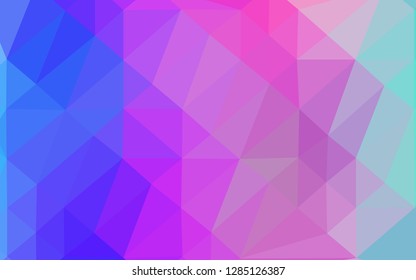 Light Pink, Blue vector shining triangular pattern. Colorful illustration in abstract style with gradient. New texture for your design.
