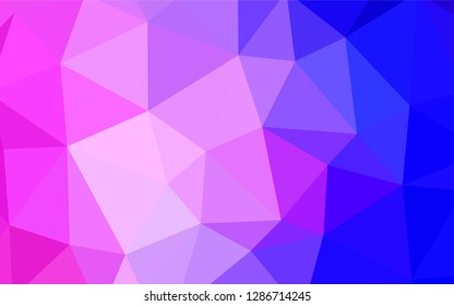 Light Pink, Blue vector shining triangular cover. A completely new color illustration in a polygonal style. Brand new style for your business design.