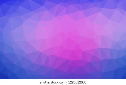 Light Pink, Blue vector shining triangular template. Modern geometrical abstract illustration with gradient. Brand new design for your business.