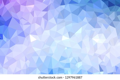 Light Pink, Blue vector shining triangular background. Modern abstract illustration with triangles. Best triangular design for your business.