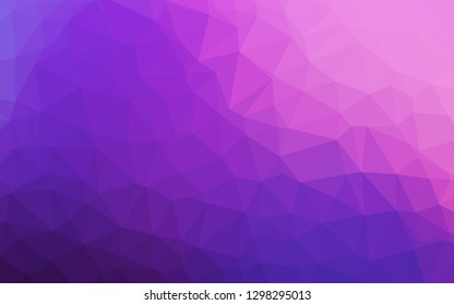 Light Pink, Blue vector shining triangular pattern. A completely new color illustration in a vague style. Elegant pattern for a brand book.