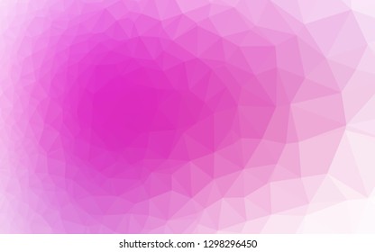 Light Pink, Blue vector shining triangular pattern. Creative illustration in halftone style with gradient. Polygonal design for your web site.
