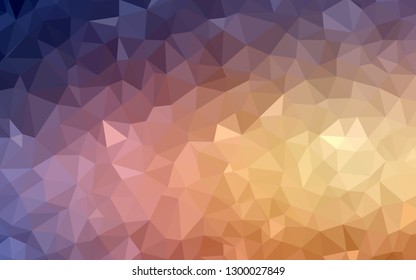 Light Pink, Blue vector shining triangular backdrop. Creative illustration in halftone style with triangles. Pattern for a brand book's backdrop.