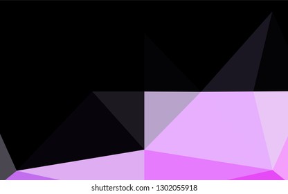 Light Pink, Blue vector shining hexagonal template. A vague abstract illustration with gradient. The best triangular design for your business.