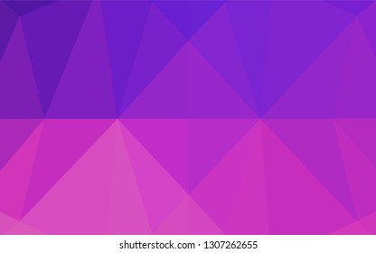 Light Pink, Blue vector shining hexagonal background. Colorful abstract illustration with gradient. Triangular pattern for your business design.