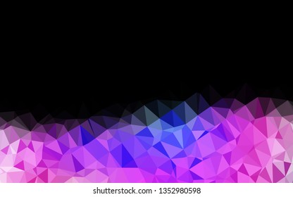 Light Pink, Blue vector shining triangular pattern. Geometric illustration in Origami style with gradient. Brand new style for your business design.