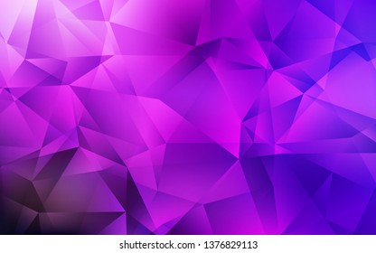 Light Pink, Blue vector shining triangular background. Triangular geometric sample with gradient.  Pattern for a brand book's backdrop.