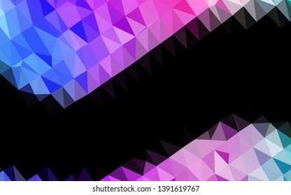 Light Pink, Blue vector shining triangular pattern. A completely new color illustration in a vague style. Brand new style for your business design.