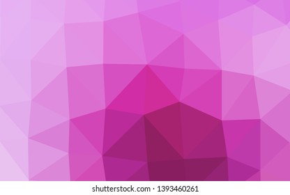 Light Pink, Blue vector shining triangular background. Shining illustration, which consist of triangles. The best triangular design for your business.