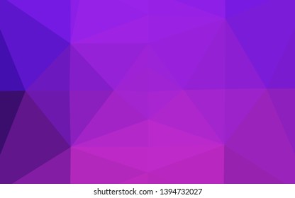 Light Pink, Blue vector shining triangular template. A sample with polygonal shapes. Elegant pattern for a brand book.