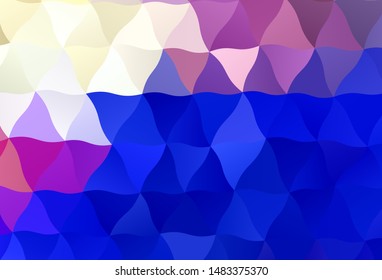 Light Pink, Blue vector shining triangular layout. Glitter abstract illustration with an elegant triangles. Pattern for a brand book's backdrop.