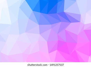 Light Pink, Blue vector shining triangular background. Colorful abstract illustration with gradient. Brand new design for your business.