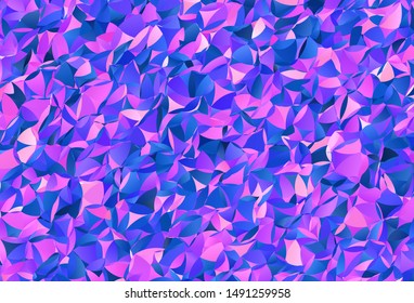 Light Pink, Blue vector shining triangular layout. Glitter abstract illustration with an elegant triangles. Pattern for a brand book's backdrop.