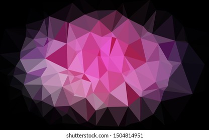 Light Pink, Blue vector shining triangular template. An elegant bright illustration with gradient. Brand new design for your business.