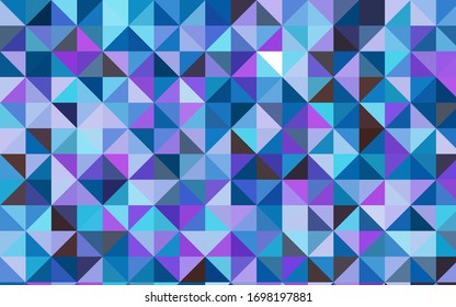 Light Pink, Blue vector shining triangular pattern. Creative illustration in halftone style with gradient. The elegant pattern can be used as part of a brand book.