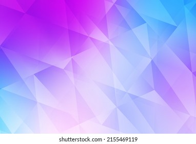 Pink claro, azul vector brillante fondo triangular. Elegante ilustración poligonal brillante con gradiente. Un diseño completamente nuevo para su prospecto.