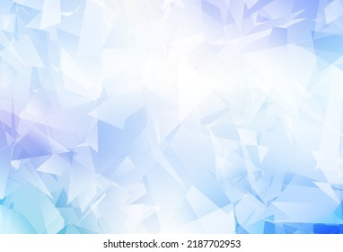 Light Pink, Blue vector shining triangular backdrop. Creative geometric illustration in Origami style with gradient. Brand new design for your business.
