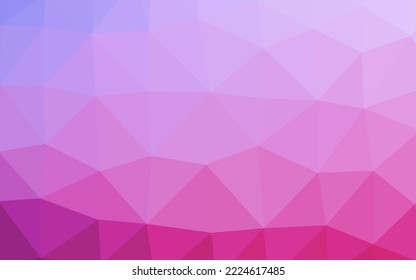 Light Pink, Blue vector shining triangular template. A sample with polygonal shapes. New texture for your design.