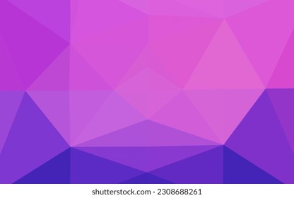 Light Pink, Blue vector shining triangular background. Creative illustration in halftone style with gradient. Brand new style for your business design.