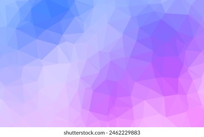 Rosa claro, Vector azul brillante fondo triangular. Colorida ilustración abstracta con degradado. Diseño poligonal para tu Sitio web.